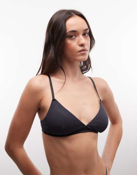 Weekday - Soutien-gorge triangle paddé doux au toucher - Noir - view 1