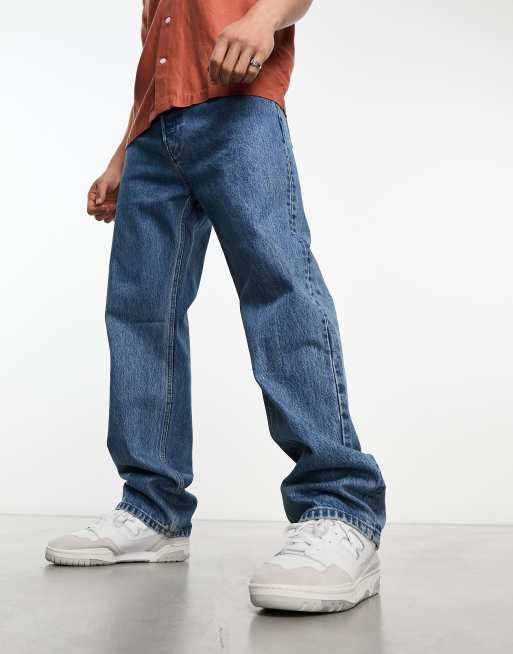 Weekday - Space - Jean droit décontracté style années 90 - Bleu