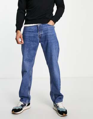 Space - Jeans dritti lavaggio blu oceano - Weekday jeans uomo Blu