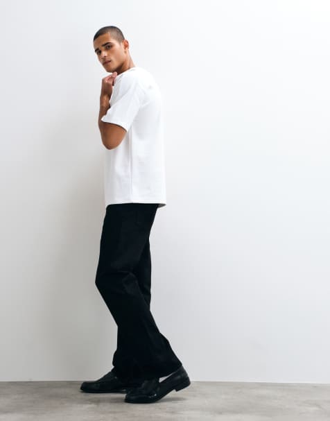Weekday - Space - Jeans dritti lavaggio nero risciacquato - view 1