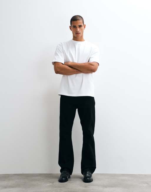 Weekday Space jeans med raka ben i svart tvätt, 3 av 5