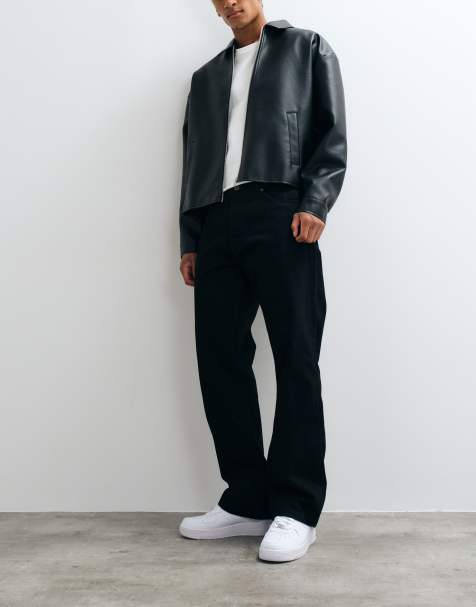 Weekday - Space - Jeans met rechte pijpen in zwart met wassing - view 1