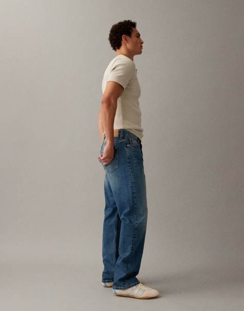 Weekday – Space – Niebieskie jeansy z prostymi nogawkami o luźnym kroju - view 1