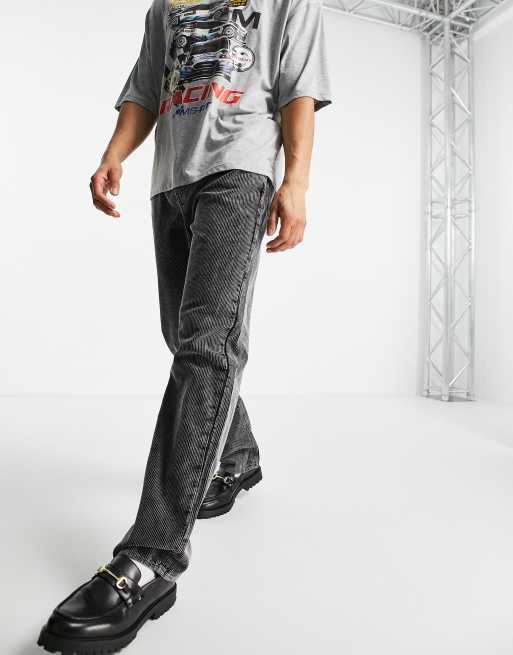 Weekday - Space - Pantalon en velours côtelé - Noir délavé