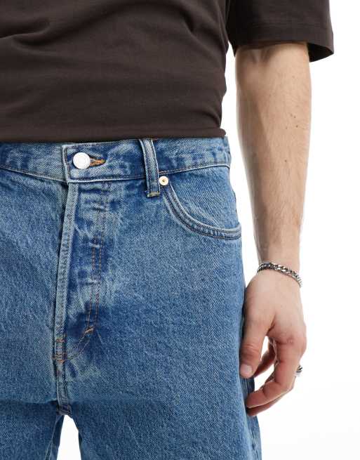 Weekday Space relaxed fit denim shorts in 90s blue , 5 of 5