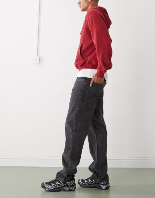 Weekday Space Relaxed Fit Straight Leg Jeans In Brown