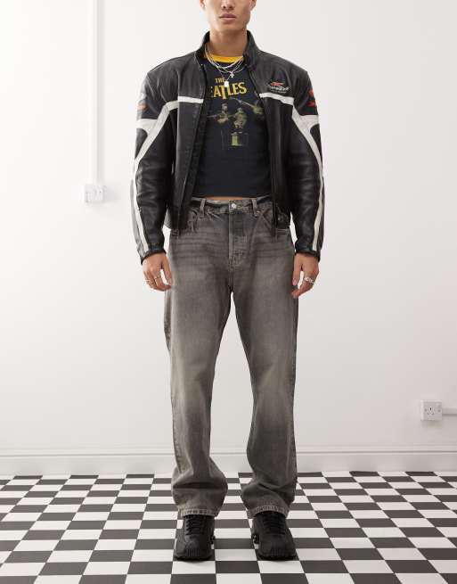 Weekday Space relaxed fit straight leg jeans in canyon grey wash