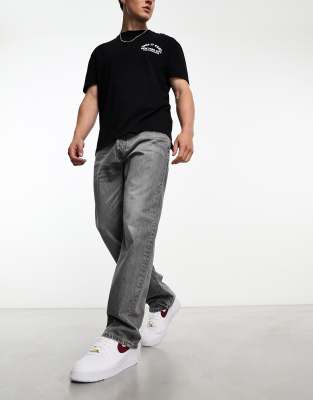 WEEKDAY SPACE RELAXED FIT STRAIGHT LEG JEANS IN ELEVEN GRAY