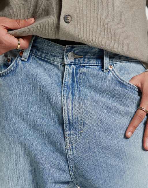 WEEKDAY◆LOOSE CHAMBRAY DENIM TROUSERS［Washed Blue］ loose chambray denim trousers - Washed Blue | Weekday WW