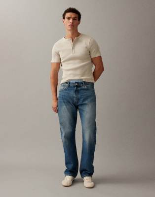 Weekday Space Relaxed Fit Straight Leg Jeans In Blue