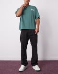 [Weekday] Weekday Space relaxed fit straight leg jeans in tuned black W29 L30 Tuned black