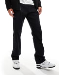 [Weekday] Weekday Space relaxed pants in black pinstripe 56 Black pinstripe