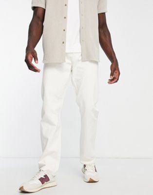 Weekday space relaxed straight jeans in dirty white - ASOS Price Checker