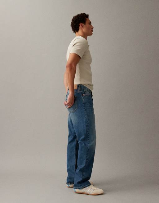 Weekday - Space - Ruimvallende jeans met rechte pijpen in mid-wash blauw, 2 van 7