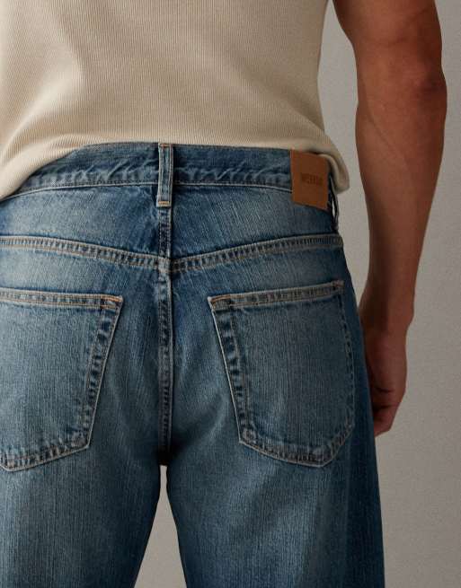 Weekday - Space - Ruimvallende jeans met rechte pijpen in mid-wash blauw, 4 van 7