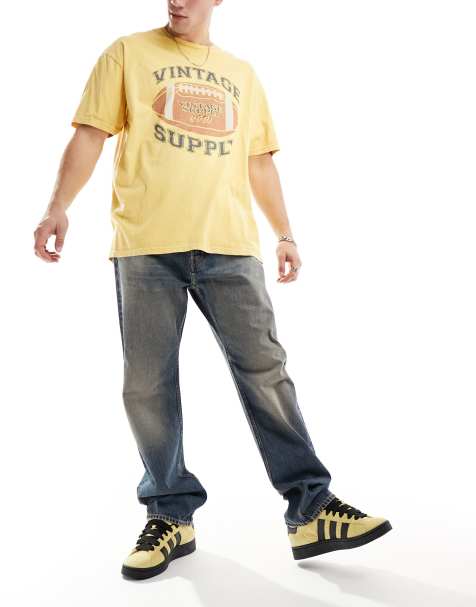 Weekday - Space - Ruimvallende jeans met rechte pijpen in staalblauw met wassing - view 1