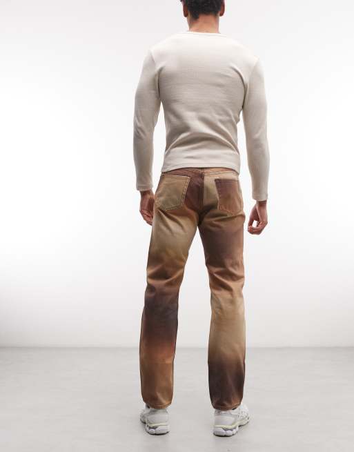 Weekday space straight jeans in brown, 3 of 5