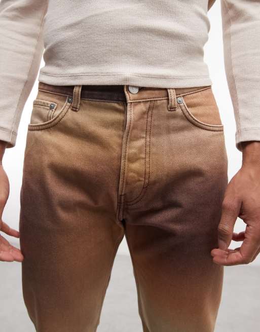 Weekday space straight jeans in brown, 4 of 5