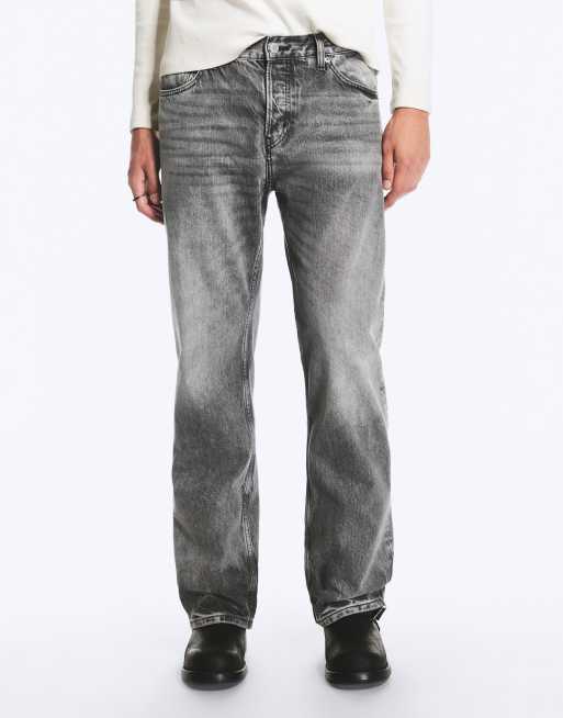 Weekday Space straight jeans med afslappet pasform i falmet sort, 2 af 5
