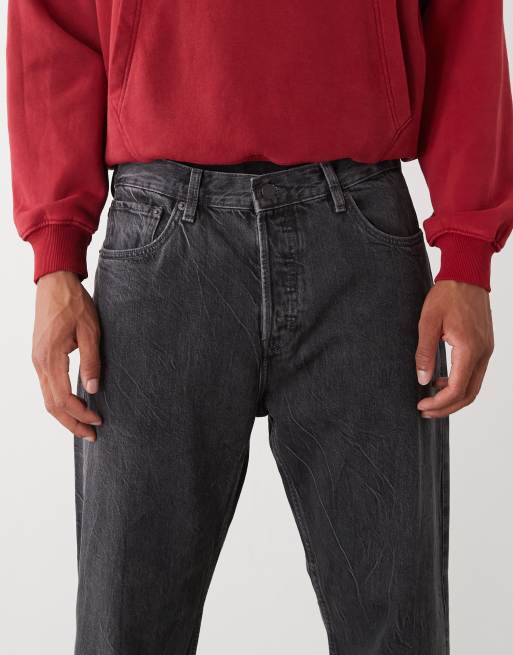 Weekday – Space – Svarttvättade jeans med raka ben och avslappnad passform, 4 av 5