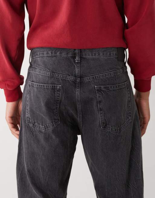 Weekday – Space – Svarttvättade jeans med raka ben och avslappnad passform, 5 av 5