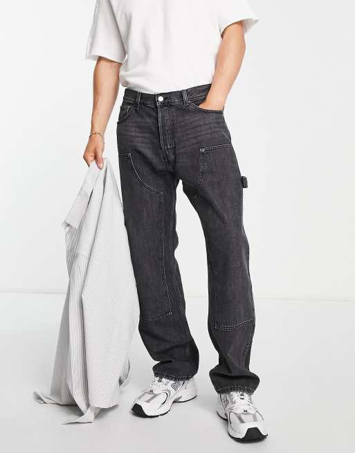 Weekday - Space - Timmermansjeans in teerzwart