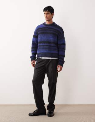 Weekday Spacedye Knit Sweater In Blue