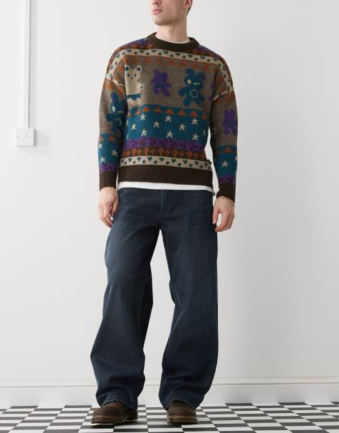 Weekday - Sphere - Jeans ampi a vita bassa lavaggio blu scuro - view 1