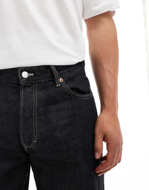 Weekday Sphere low waist loose fit jeans in black acid wash, 5 of 5