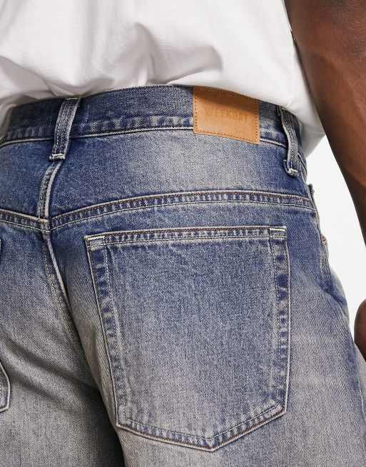 Weekday Sphere low waist relaxed fit straight leg jeans in venice blue, 3 of 4