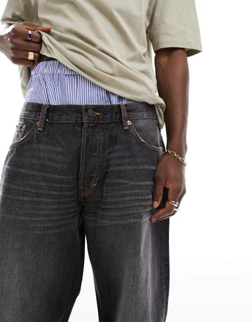 Weekday Sphere relaxed fit jeans in washed black, 5 of 5