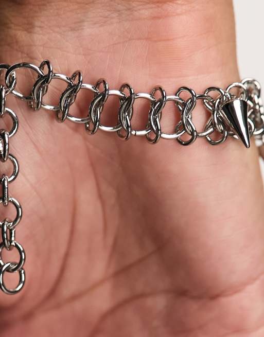 Weekday Spike chain bracelet in silver