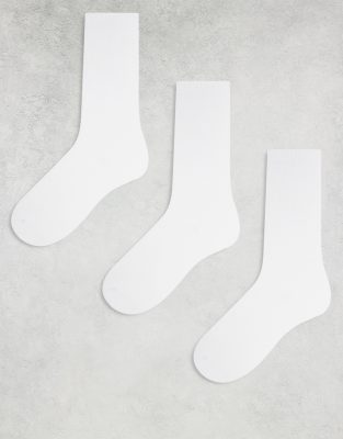Weekday - Sportsocken in Weiß, 3er-Pack