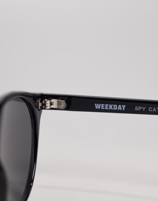 Weekday - Spy - Ronde zonnebril in zwart, 3 van 3
