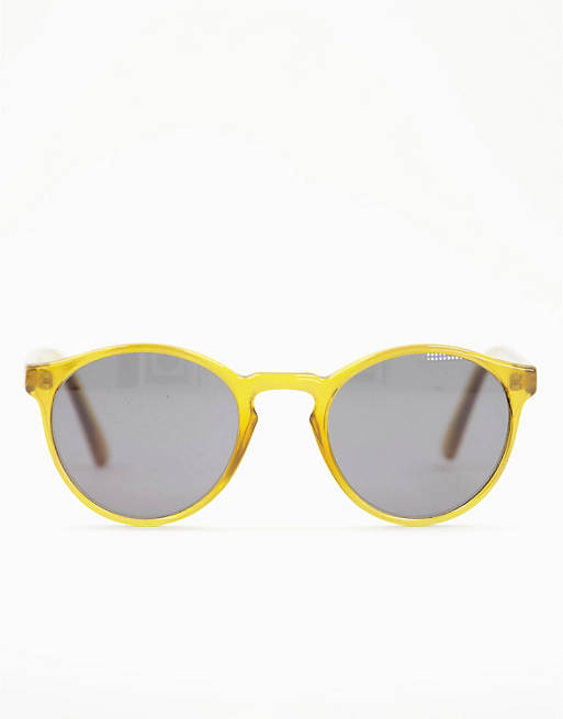 Men Weekday spy sunglasses in yellow 