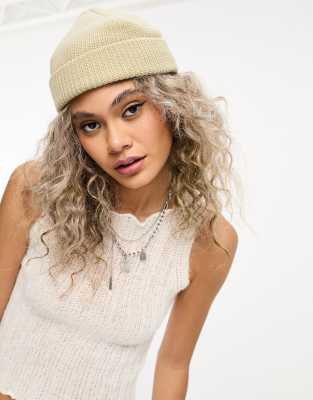 Weekday Stan Fisherman Beanie In Beige-neutral