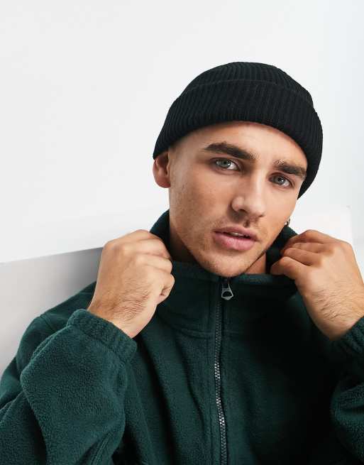 Weekday Stan fisherman beanie in black exclusive at ASOS