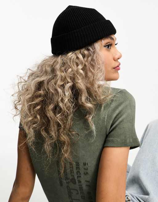 Weekday Stan fisherman beanie in black