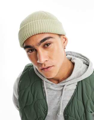 Weekday stan fisherman beanie in mushroom exclusive at ASOS