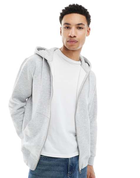 Weekday Standard – Graue Kapuzenjacke mit Reißverschluss - view 1