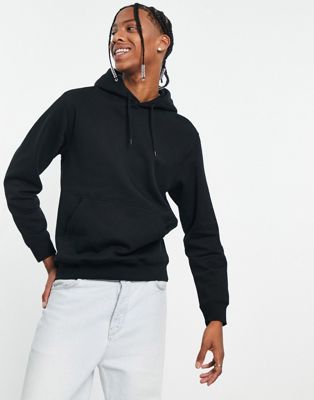 Weekday standard hoodie in black