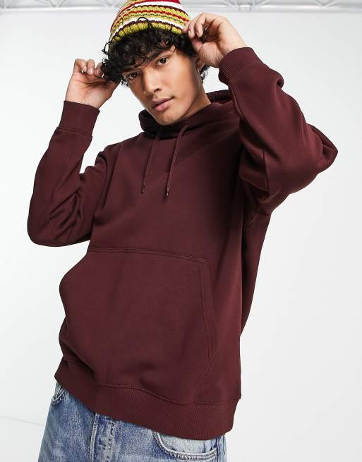 H&M Blank Staples: Burgundy Hoodie & Joggers Outfit