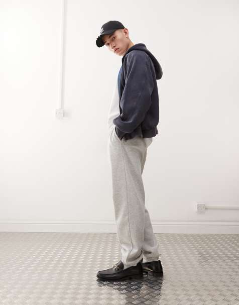 Mens plain hot sale grey joggers