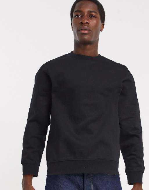 Weekday Standard Sweatshirt in black ASOS