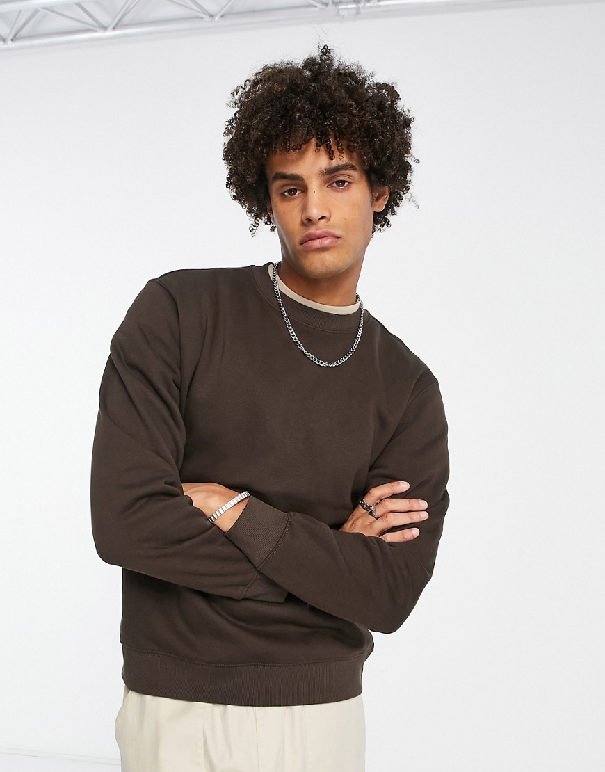 Weekday standard sweatshirt in brown