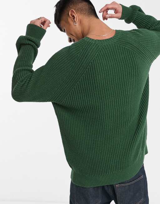 Weekday Sterling Gruner Strickpullover Asos