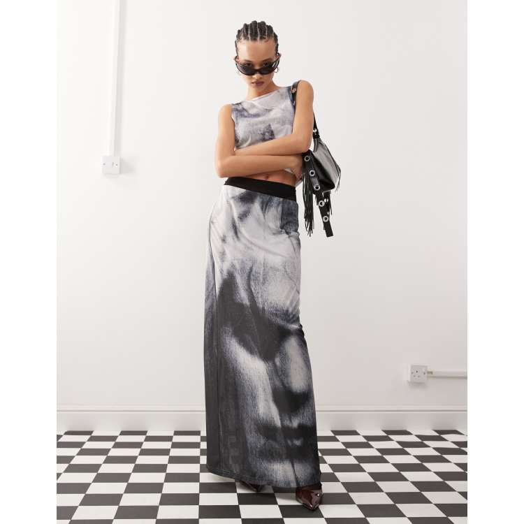 Printed Maxi Skirt