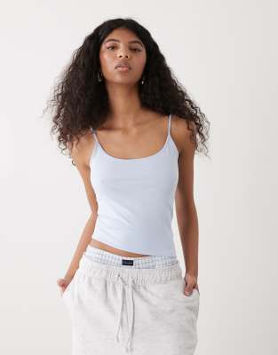 Weekday Weekday strappy vest top in light blue