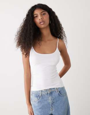 Weekday Weekday strappy vest top in white