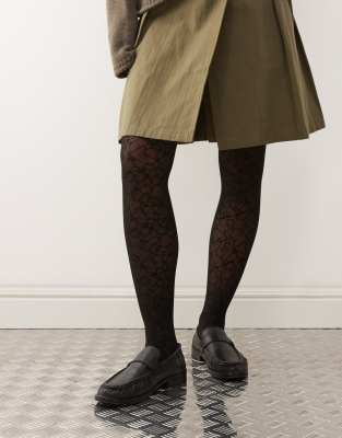 Weekday - Strumpfhose aus Spitze in Schwarz